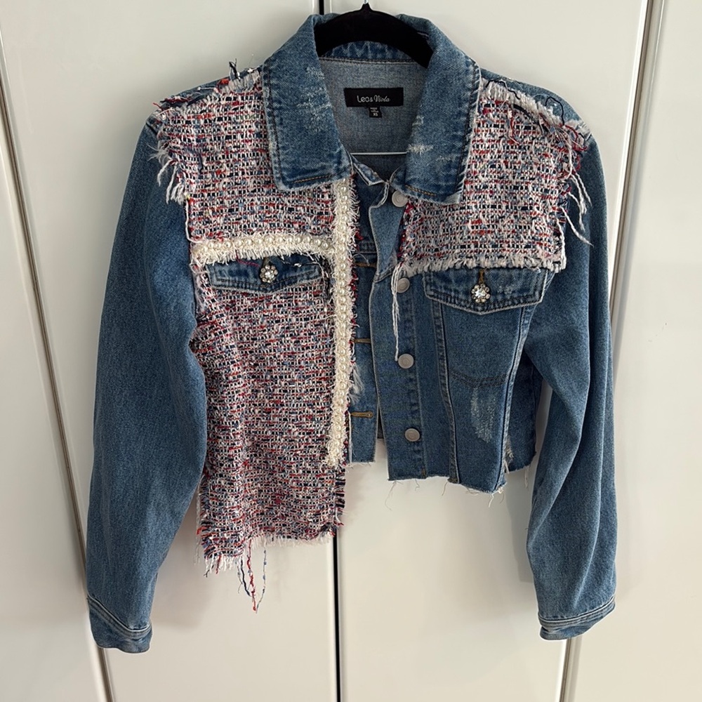 Funky cropped denim jacket